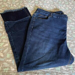 Denim & Co 2 tone Capri pants